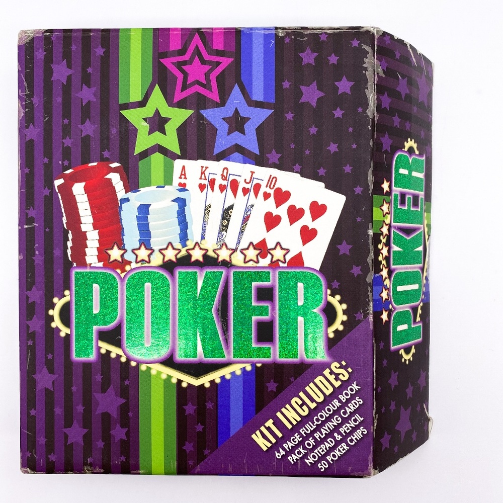 Poker Game Kit with Instructions, Playing Cards & Chips from Igloo Books NEW
